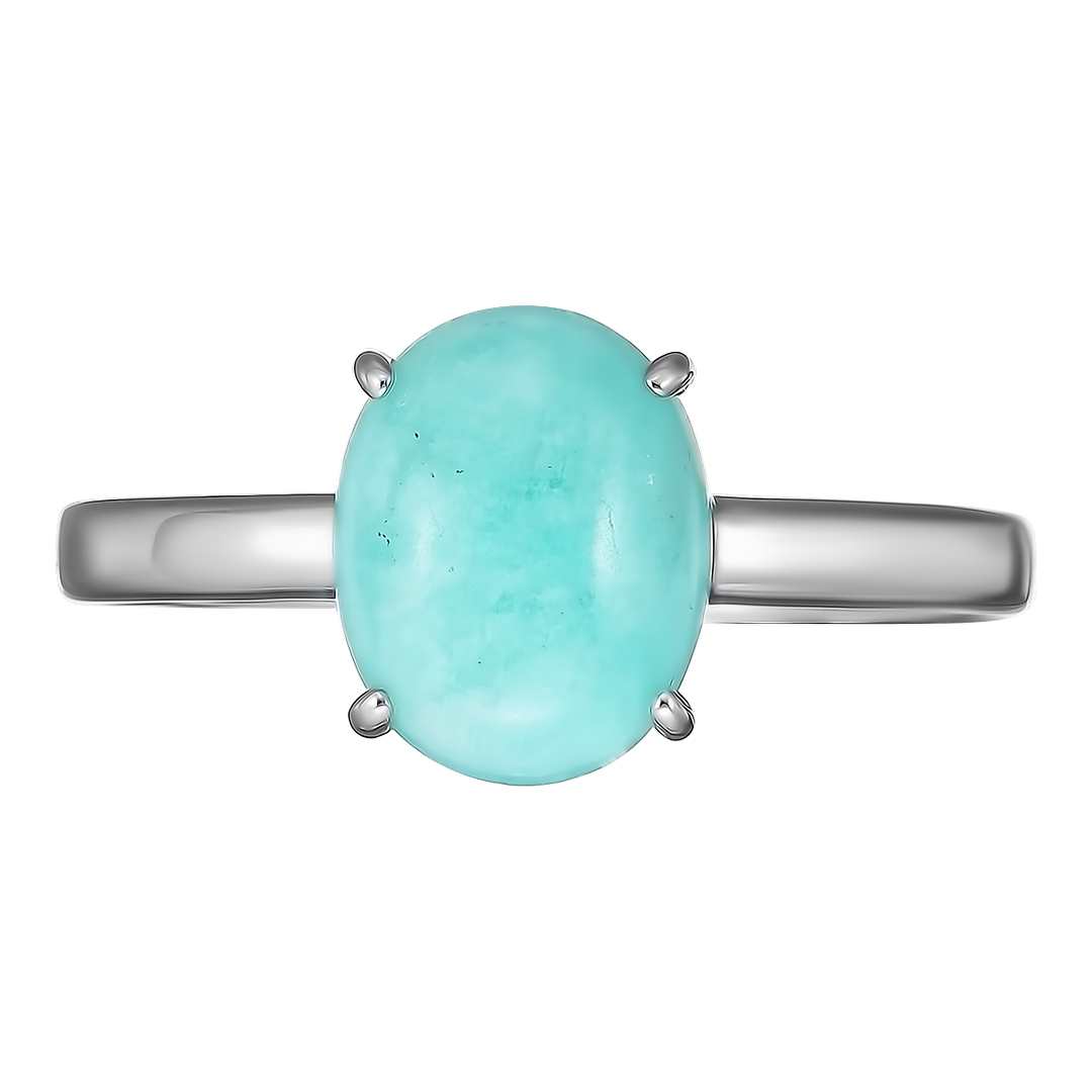 Серебряное кольцо 925 пробы; вставки 1 Амазонит;