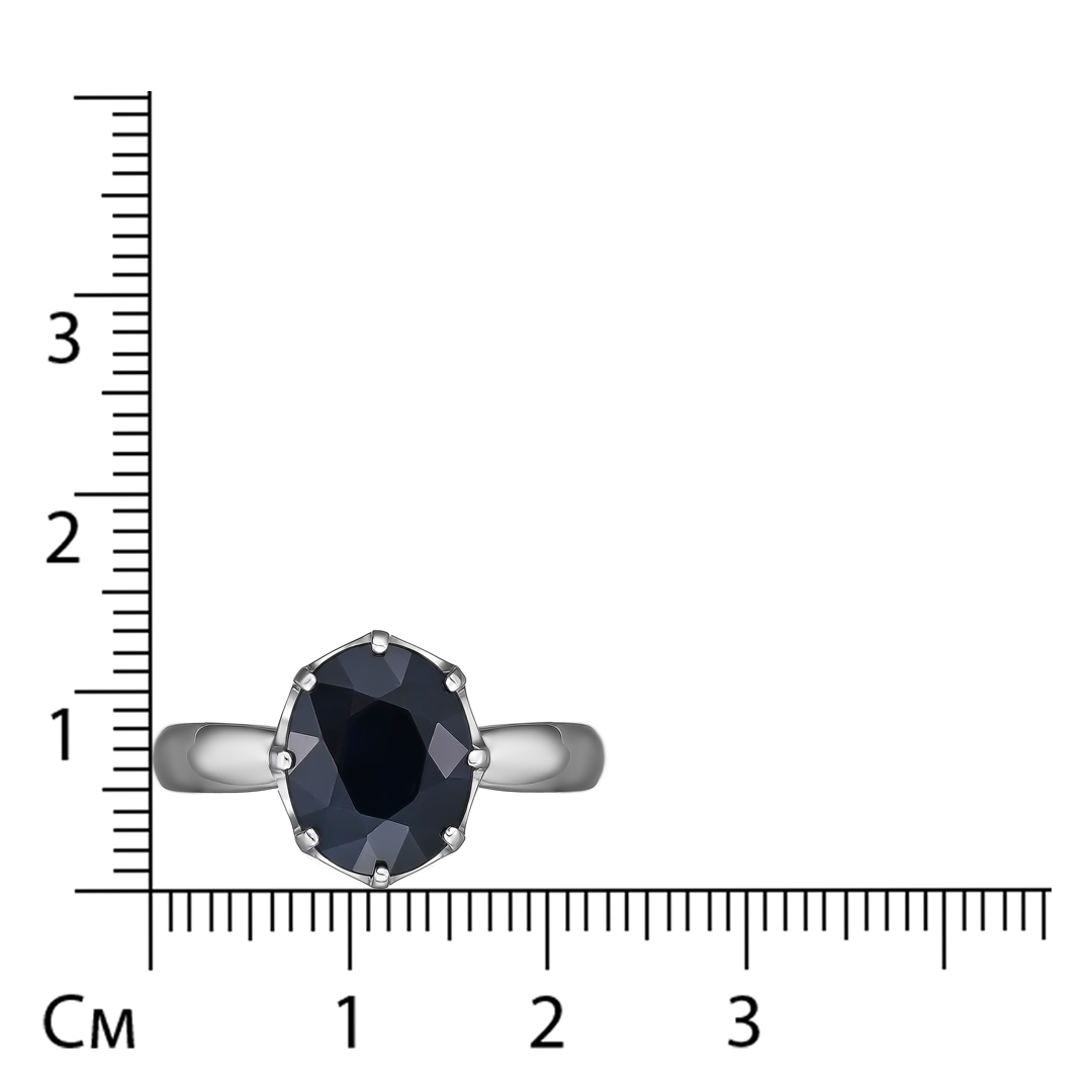 Серебряное кольцо 925 пробы; вставки 1 Сапфир 3,206 U/2;