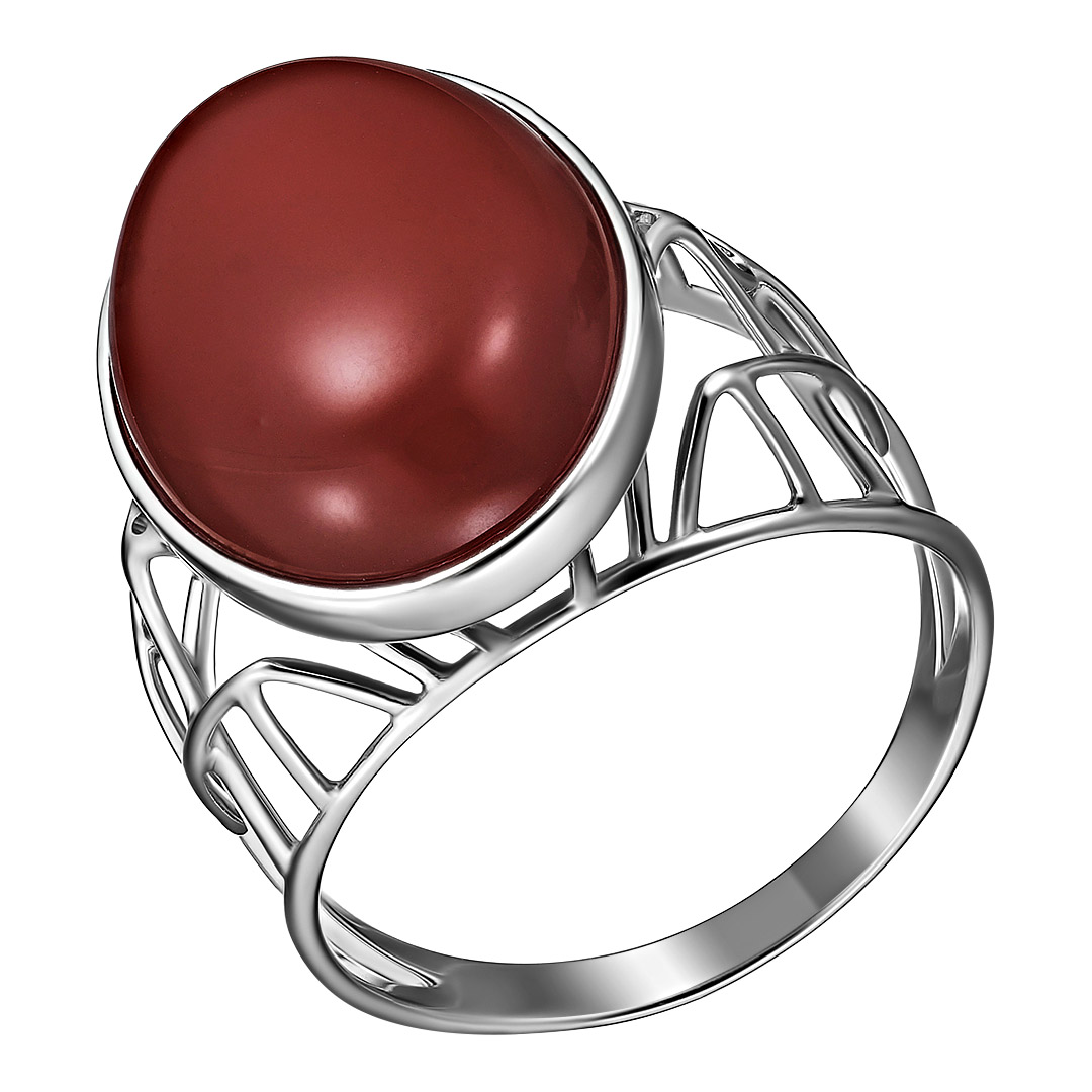 Серебряное кольцо 925 пробы; вставки 1 Агат;