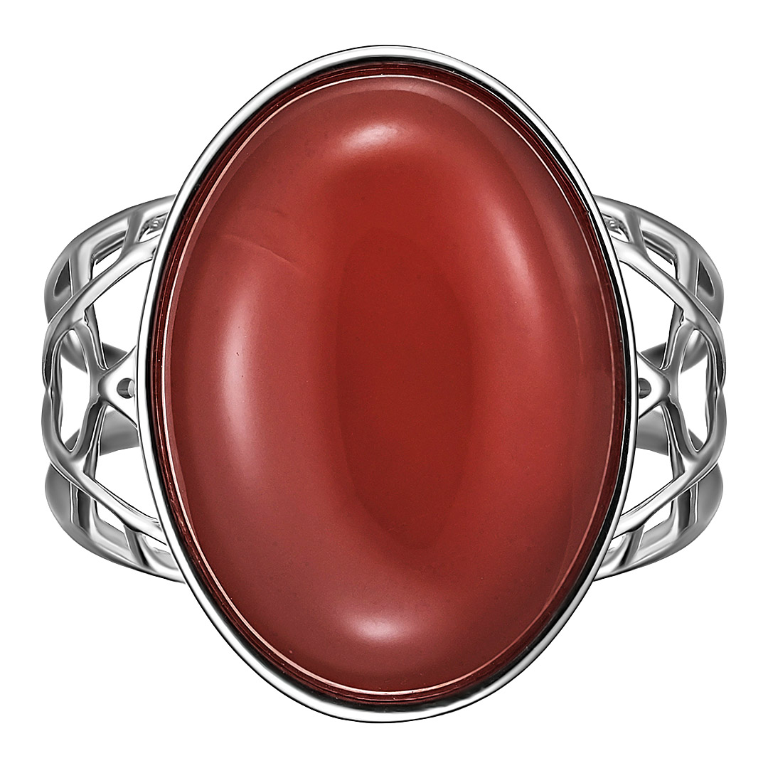 Серебряное кольцо 925 пробы; вставки 1 Агат;