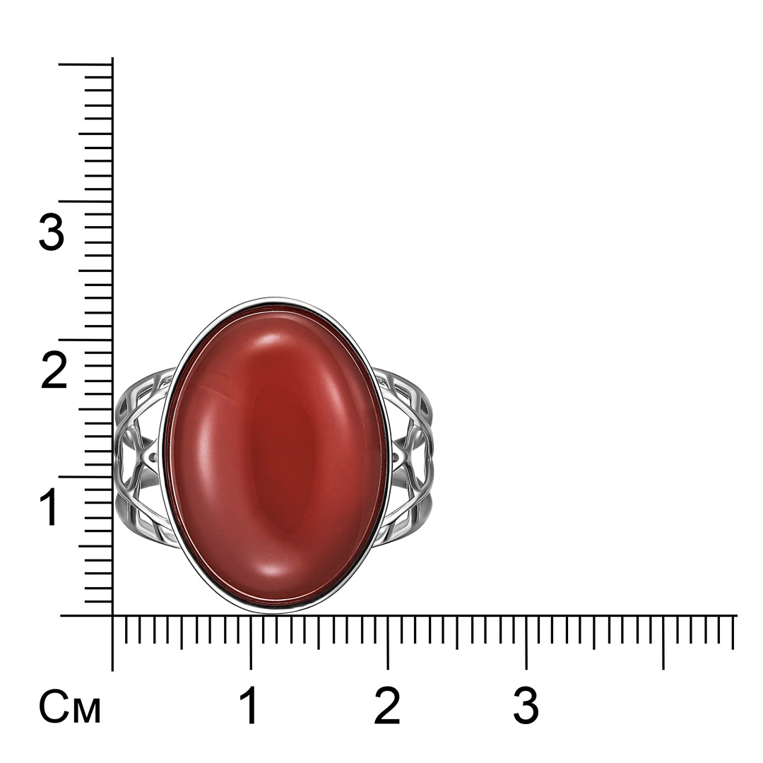 Серебряное кольцо 925 пробы; вставки 1 Агат;
