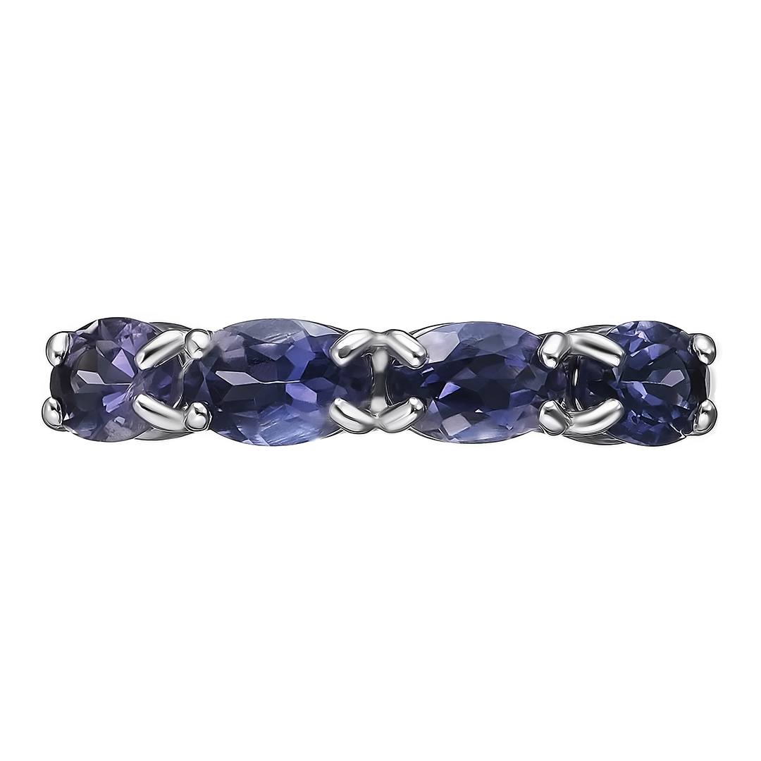Серебряное кольцо 925 пробы; вставки 4 Иолит;