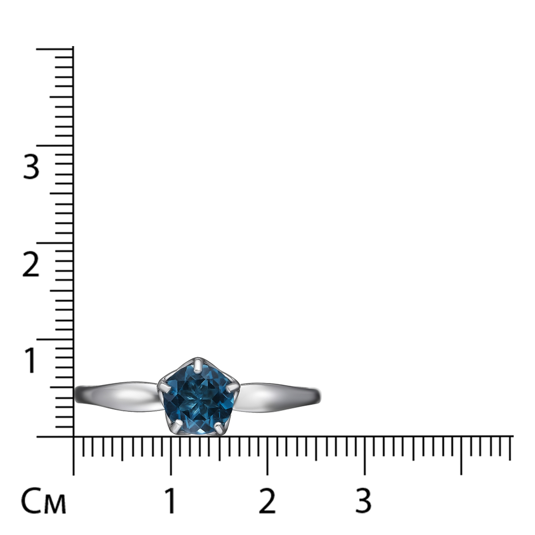 Серебряное кольцо 925 пробы; вставки 1 Топаз Лондон;
