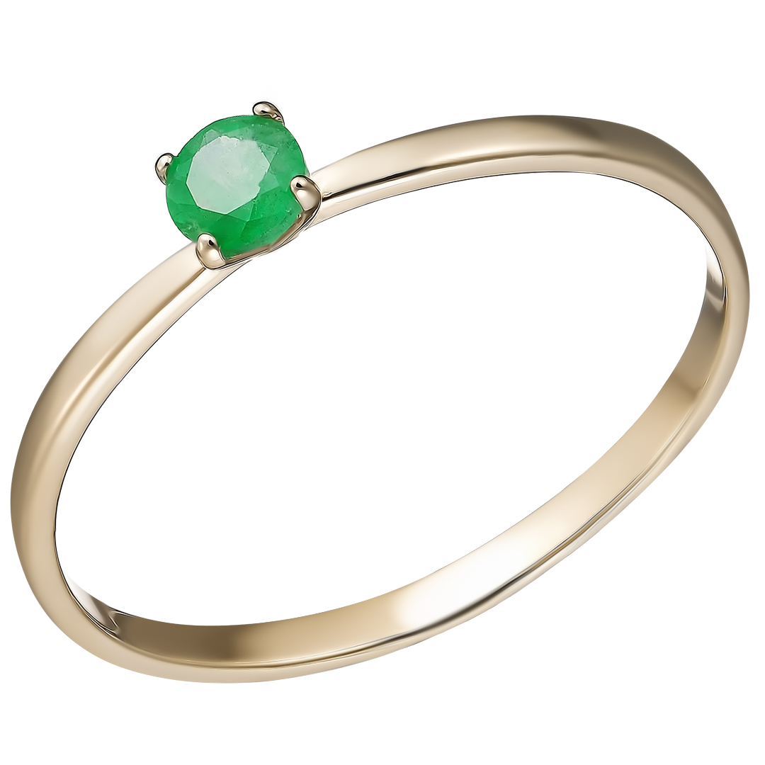 Серебряное кольцо 925 пробы; вставки 1 Изумруд 3/Г3 0,240;