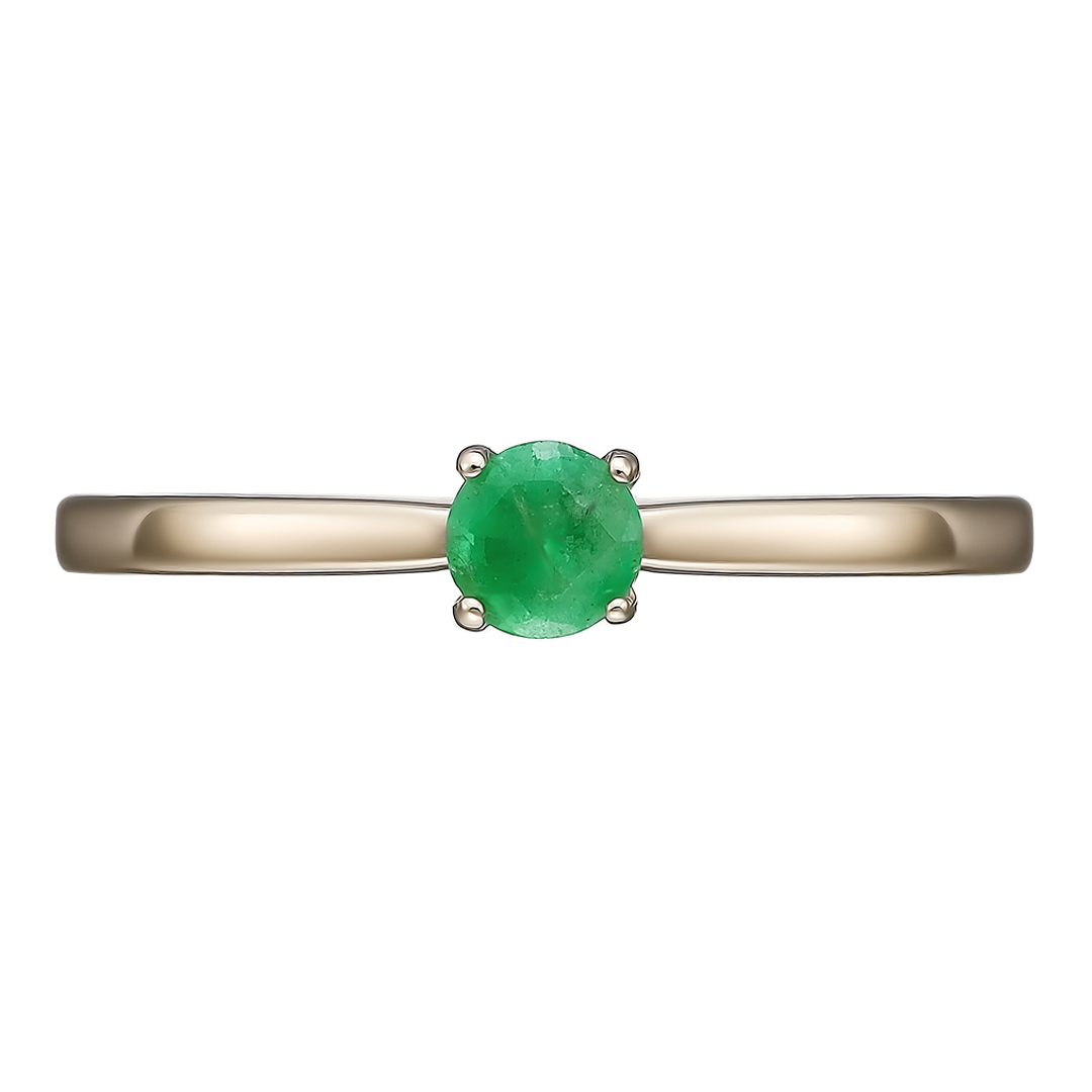 Серебряное кольцо 925 пробы; вставки 1 Изумруд 3/Г3 0,240;