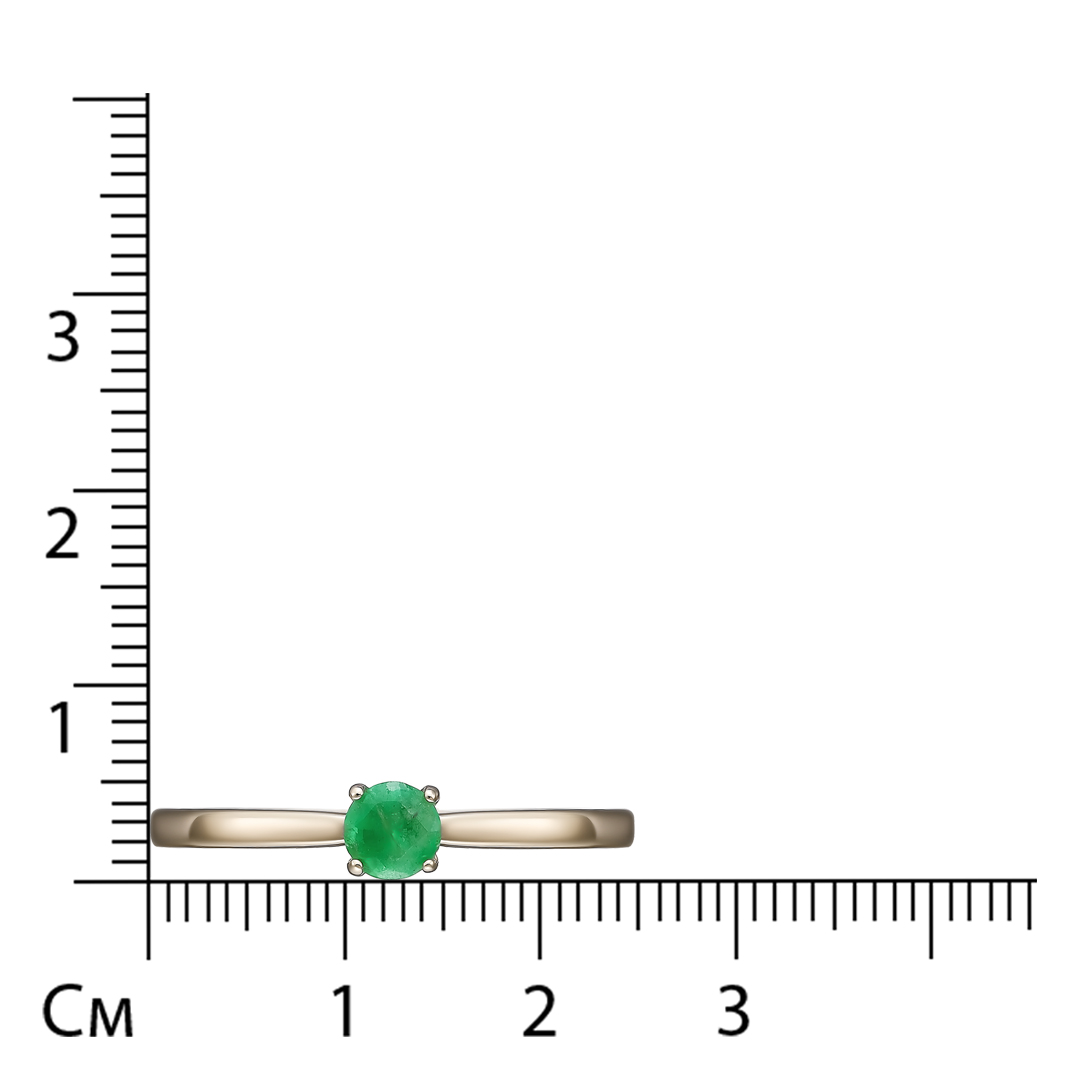 Серебряное кольцо 925 пробы; вставки 1 Изумруд 3/Г3 0,240;