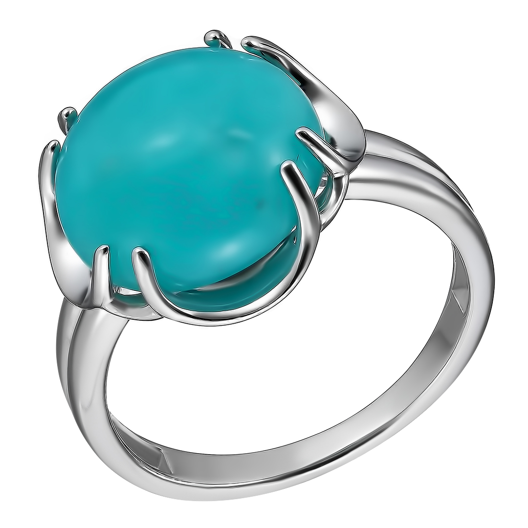Серебряное кольцо 925 пробы; вставки 1 Амазонит;