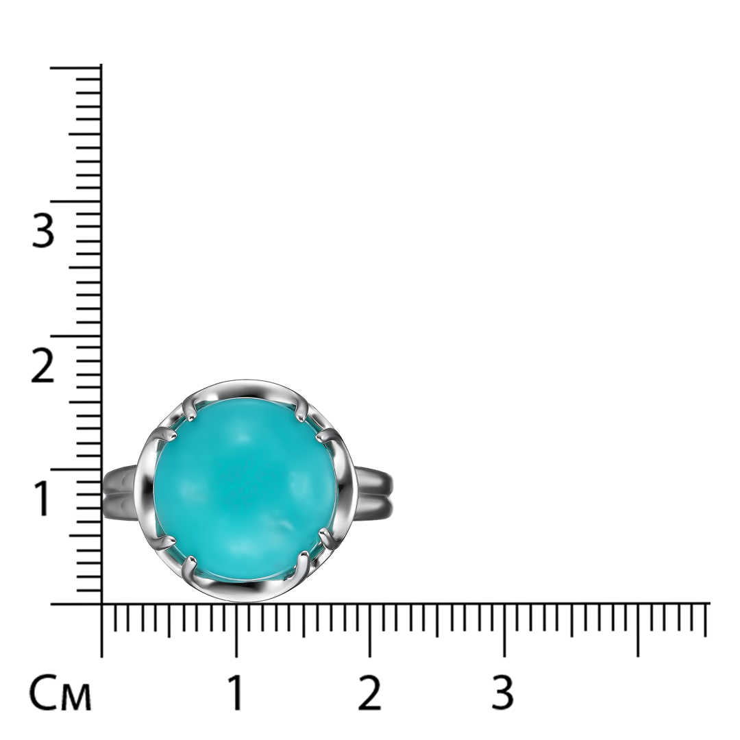 Серебряное кольцо 925 пробы; вставки 1 Амазонит;