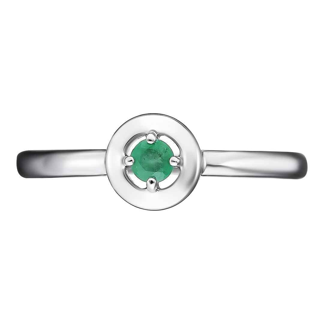Серебряное кольцо с изумрудом