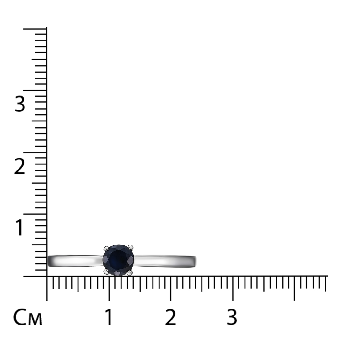 Серебряное кольцо 925 пробы; вставки 1 Сапфир U/2 0,300;