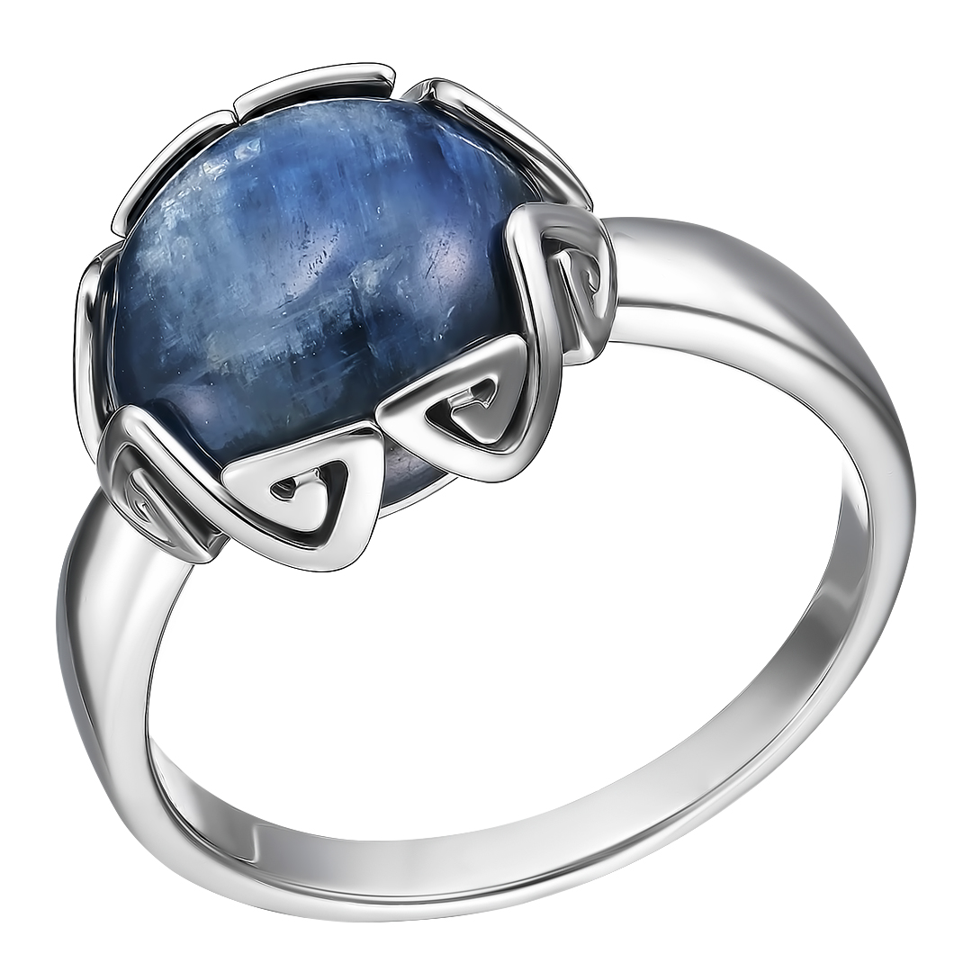 Серебряное кольцо 925 пробы; вставки 1 Кианит;
