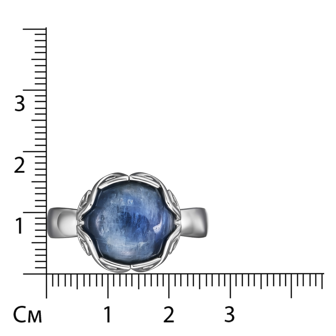 Серебряное кольцо 925 пробы; вставки 1 Кианит;
