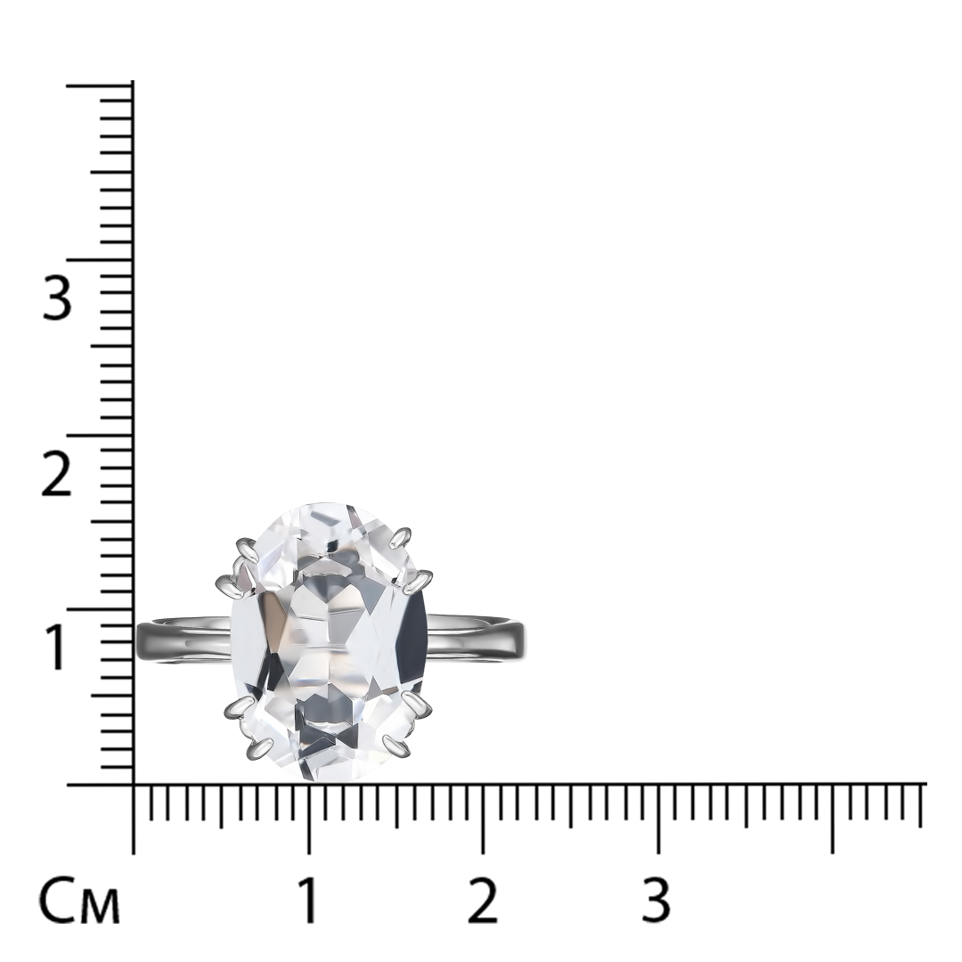 Серебряное кольцо с горным хрусталем