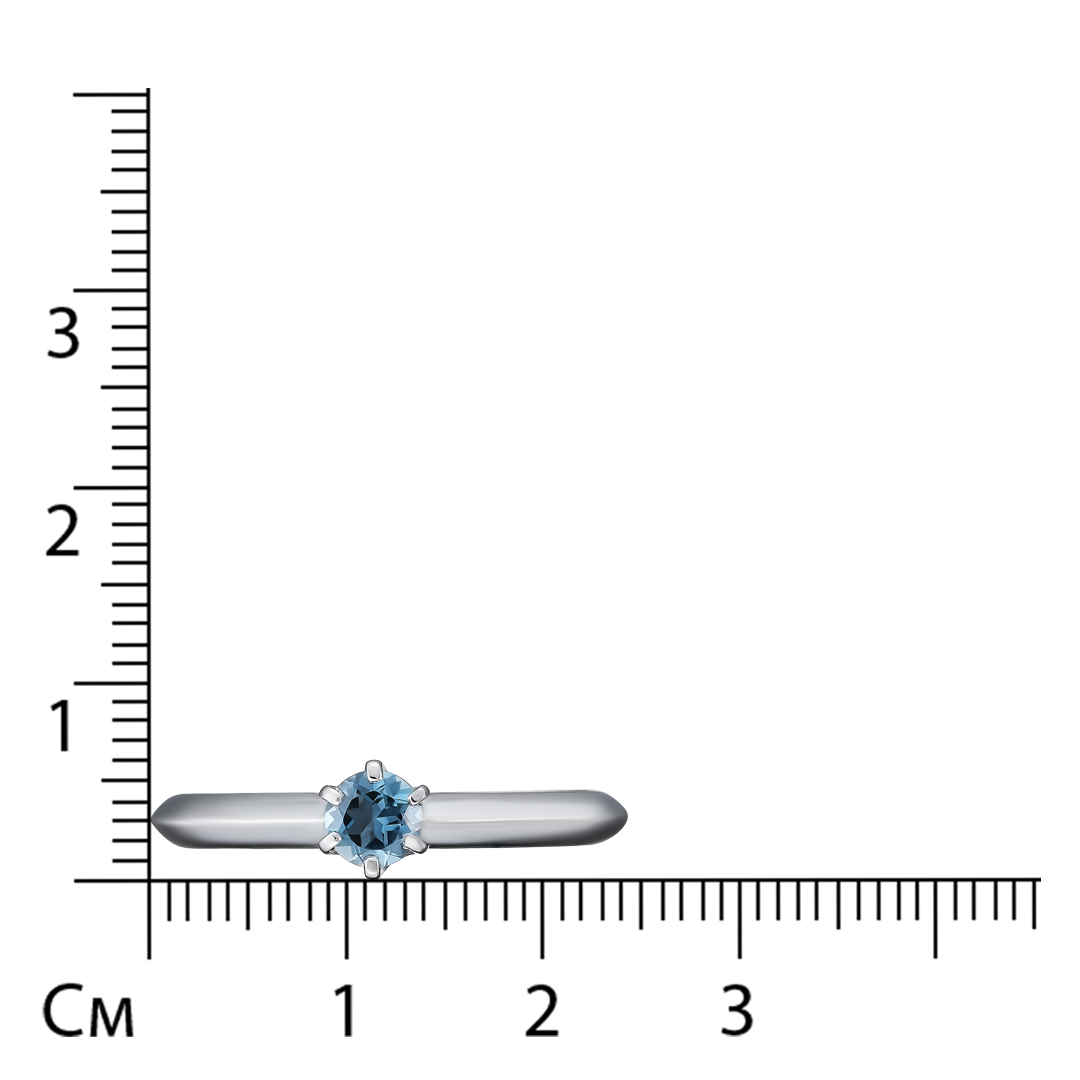 Серебряное кольцо с топазом Лондон