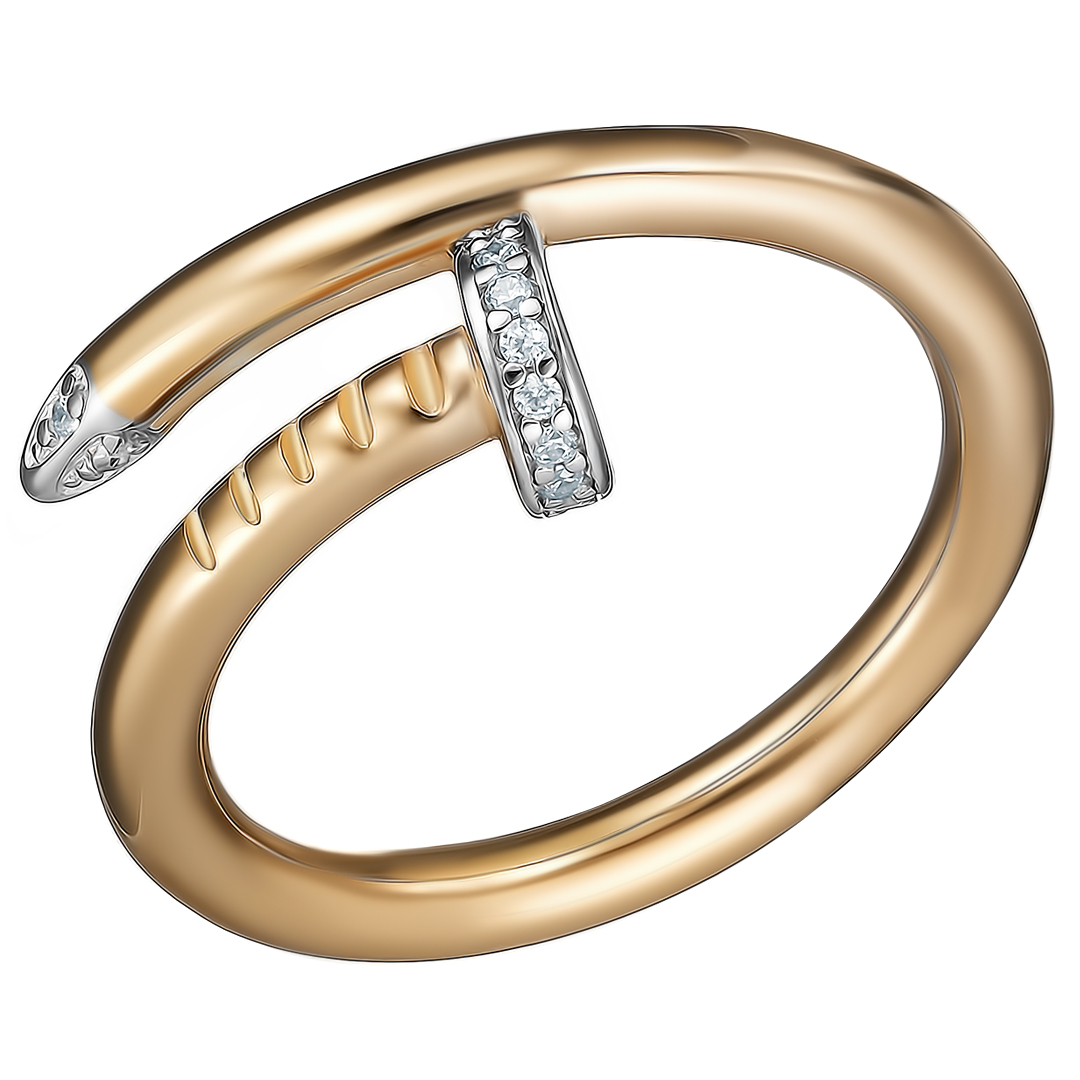 Серебряное кольцо 925 пробы; вставки 17 Фианит бесцв.;