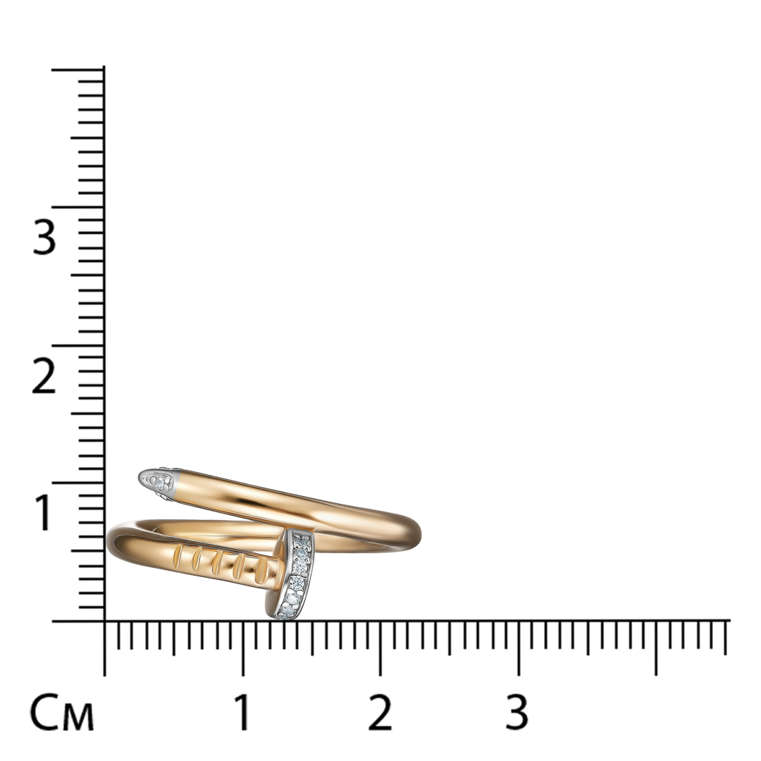Серебряное кольцо 925 пробы; вставки 17 Фианит бесцв.;