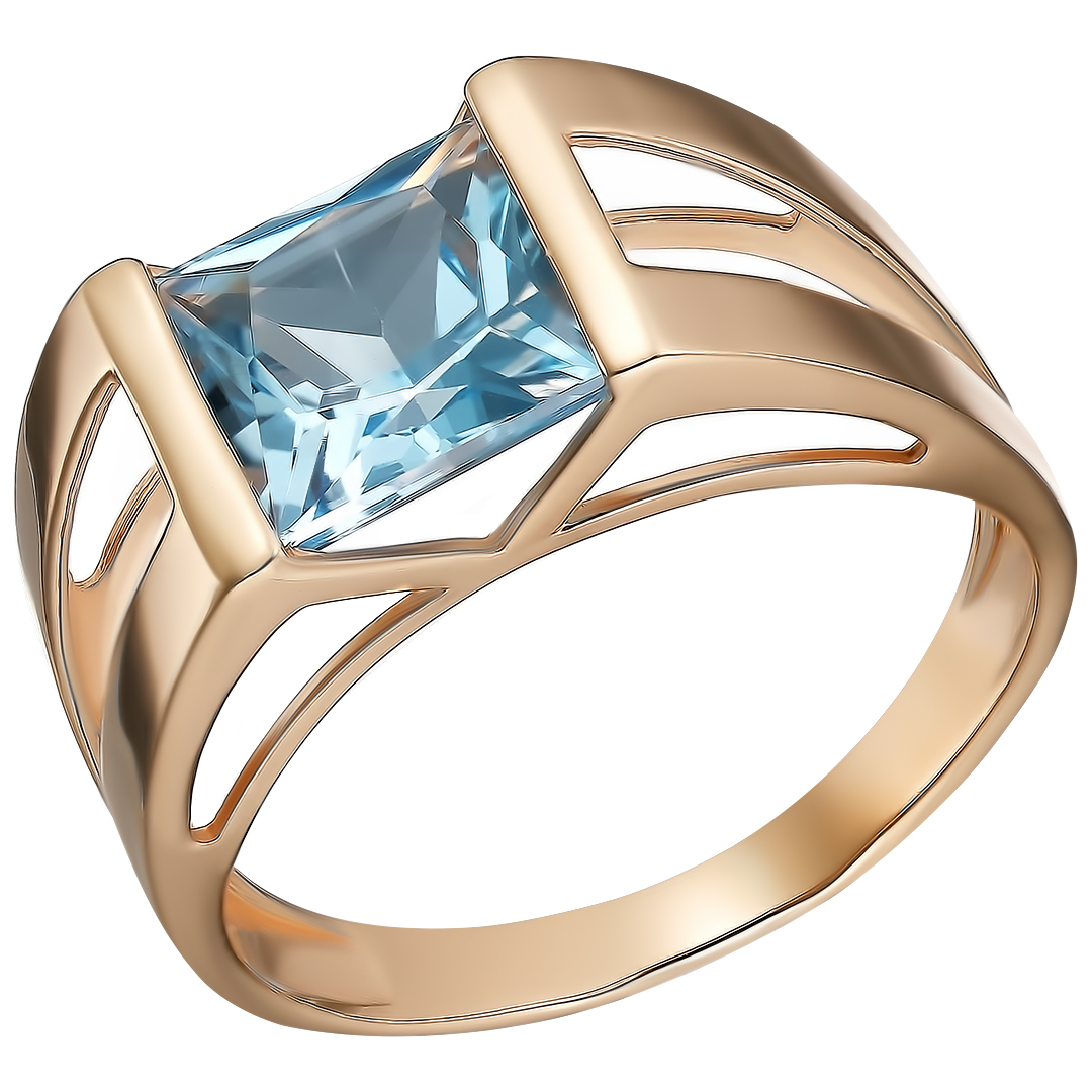 Серебряное кольцо 925 пробы; вставки 1 Топаз;