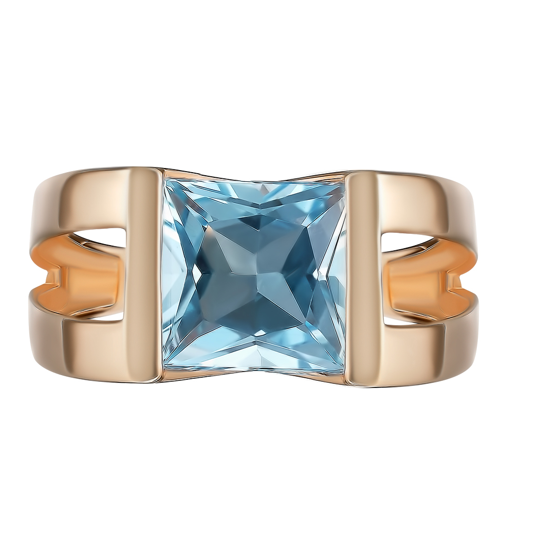 Серебряное кольцо 925 пробы; вставки 1 Топаз;
