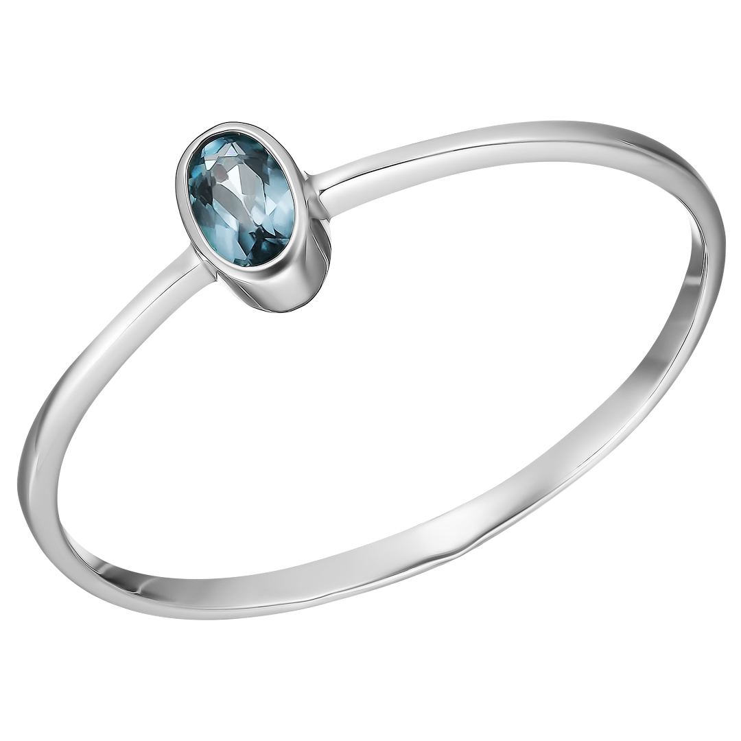 Серебряное кольцо 925 пробы; вставки 1 Топаз;