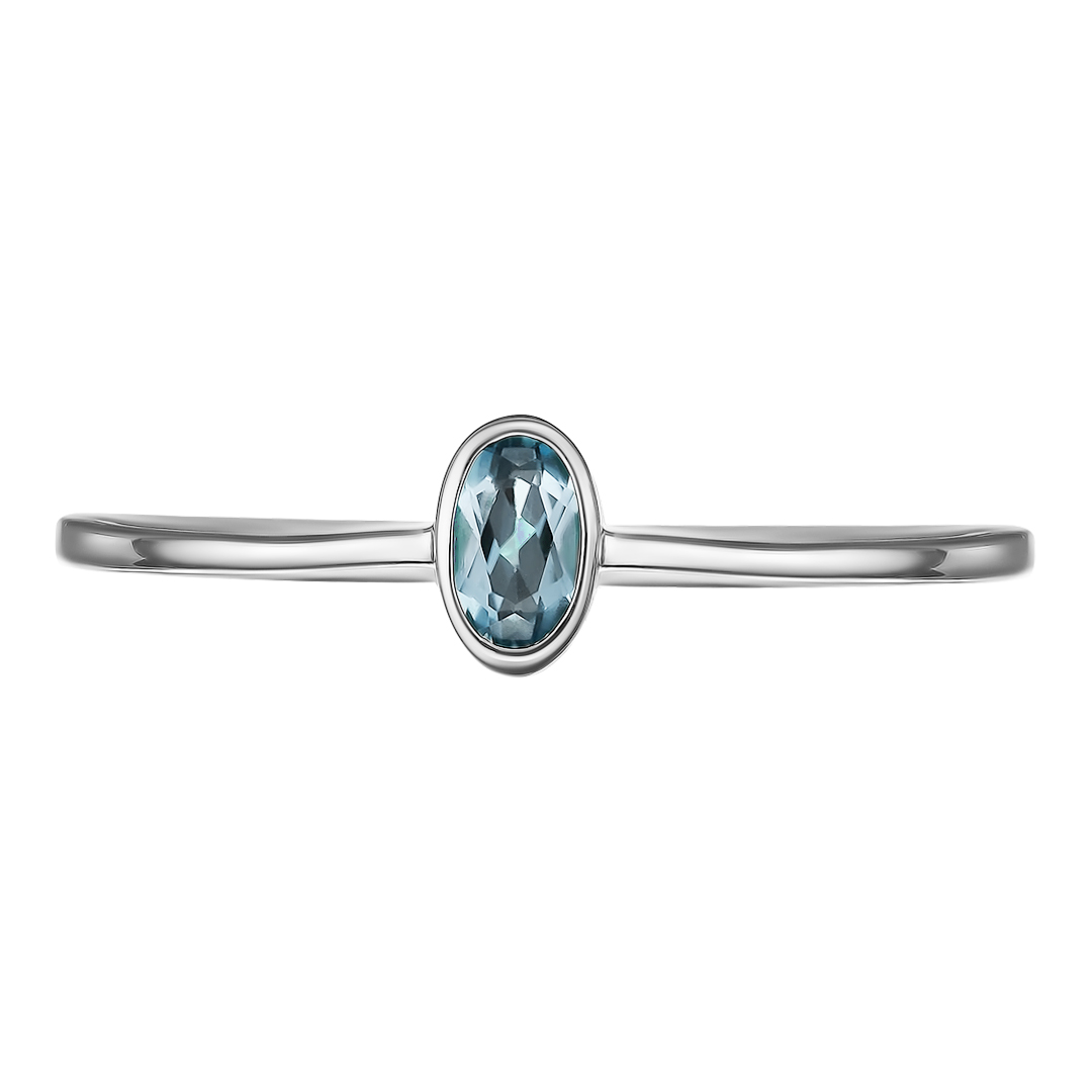 Серебряное кольцо 925 пробы; вставки 1 Топаз;