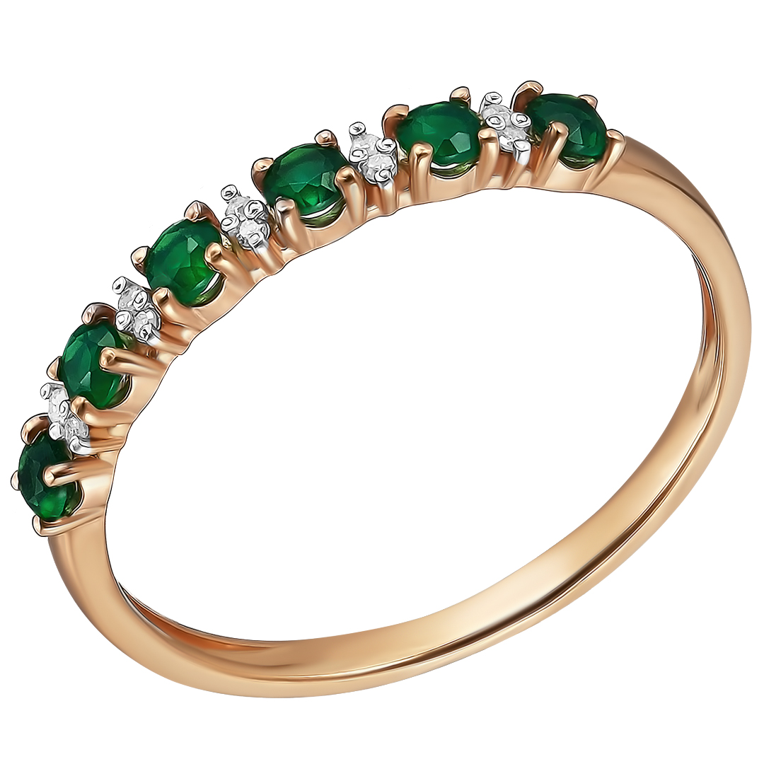 Серебряное кольцо 925 пробы; вставки 10 Бр.Кр-17 0,030 2/3А; 6 Агат зеленый;
