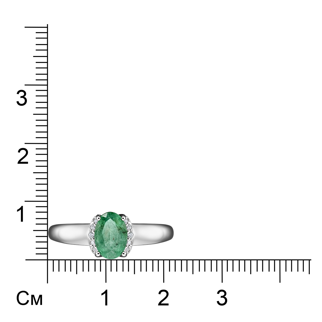 Серебряное кольцо с изумрудом