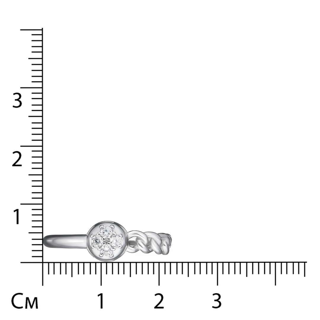 Серебряное кольцо с фианитами