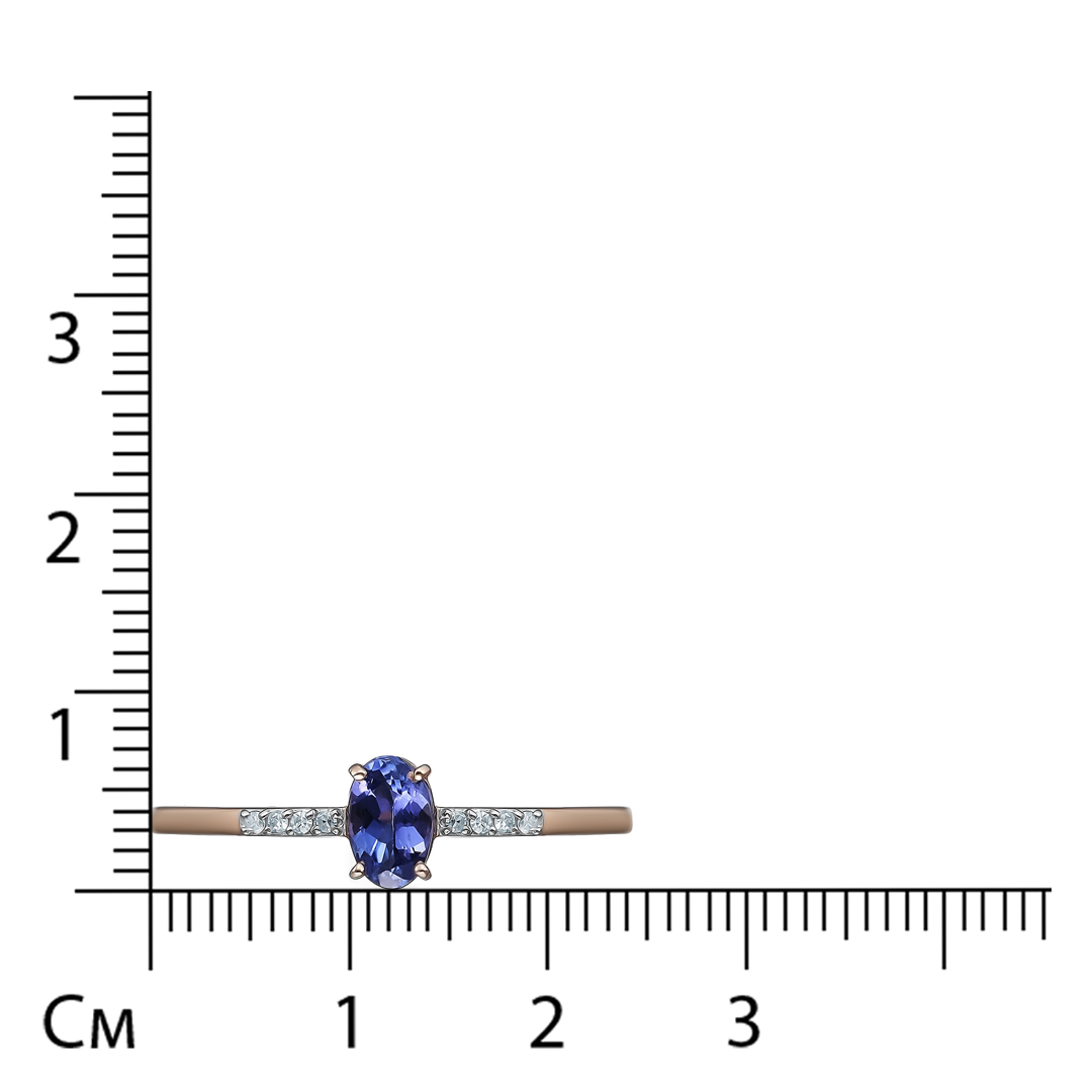 Кольцо из золота с танзанитом
