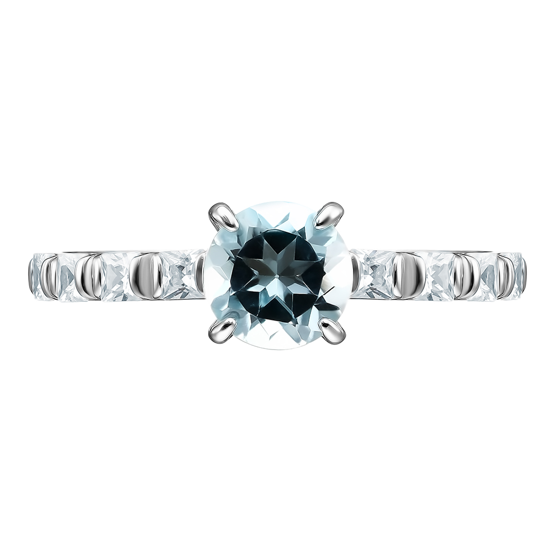 Серебряное кольцо с топазом