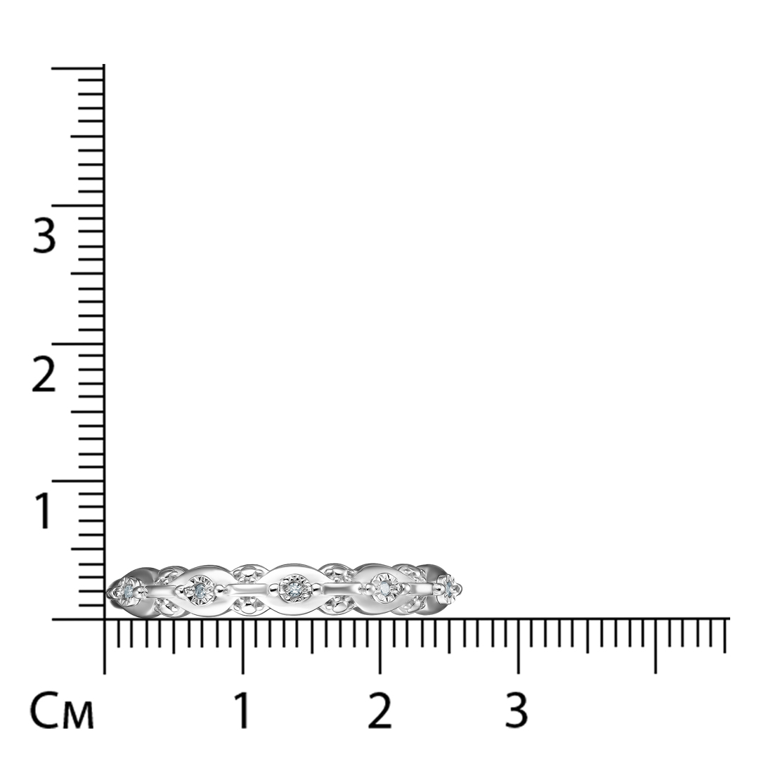 Серебряное кольцо с бриллиантами