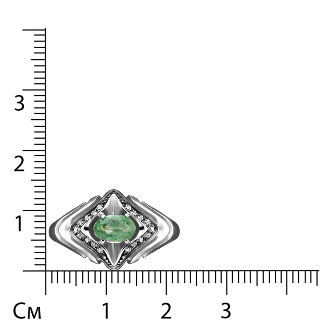 Серебряное кольцо с изумрудом