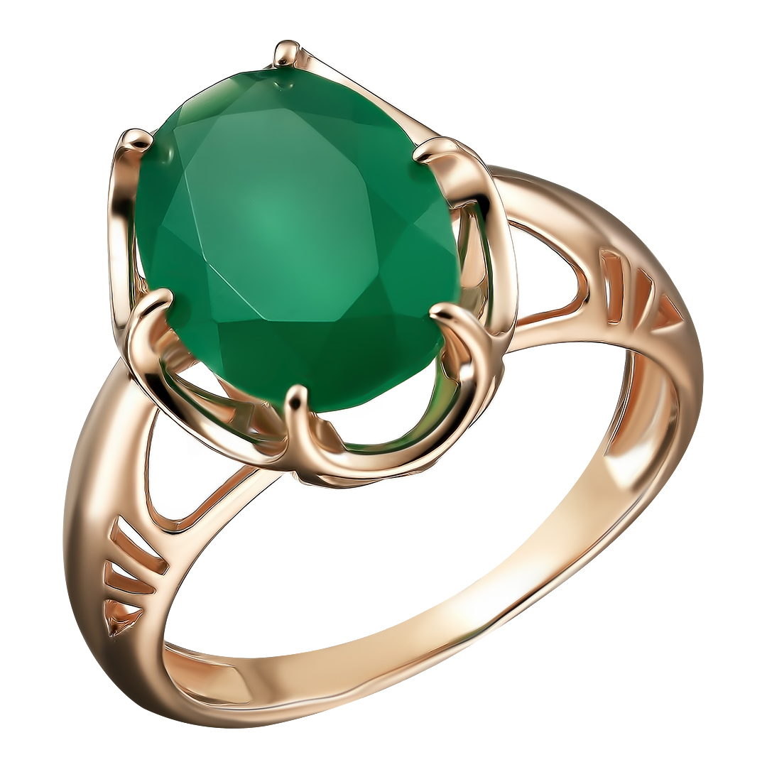 Серебряное кольцо 925 пробы; вставки 1 Хризопраз;