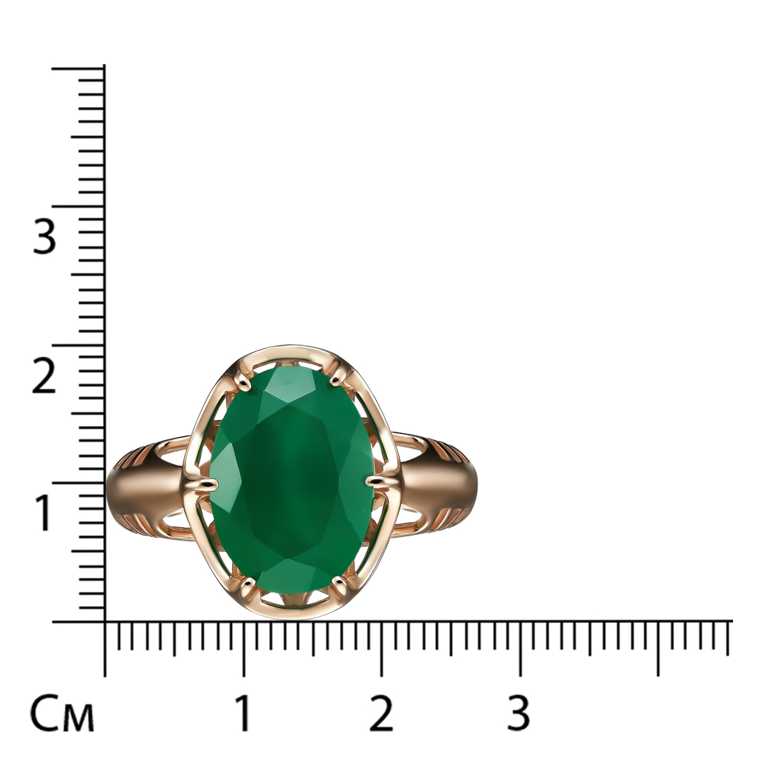 Серебряное кольцо 925 пробы; вставки 1 Хризопраз;