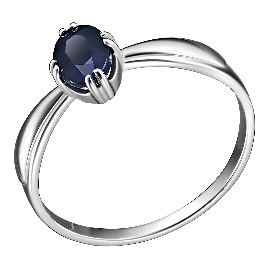 Серебряное кольцо 925 пробы; вставки 1 Сапфир 1,059 U/2