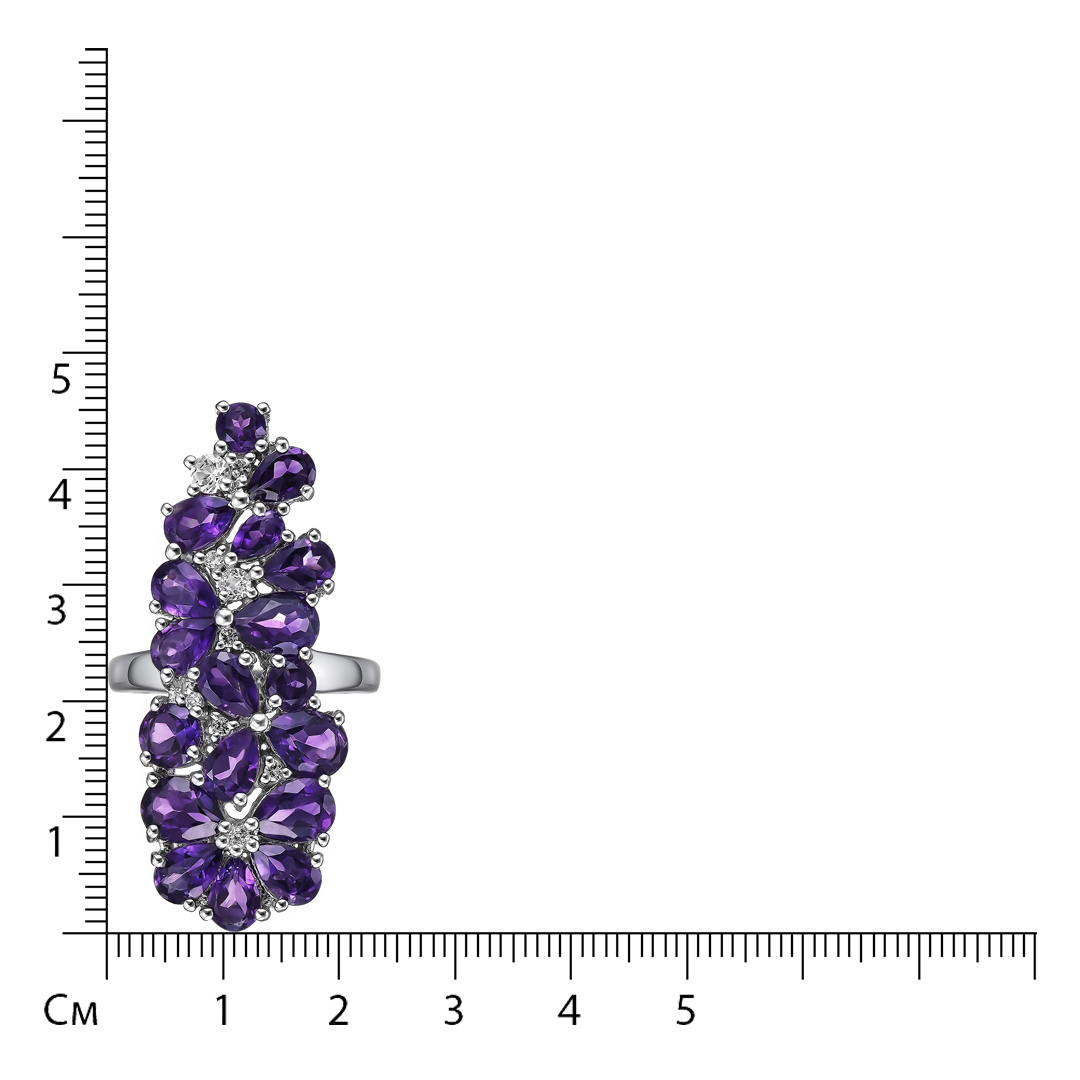 Серебряное кольцо с аметистами