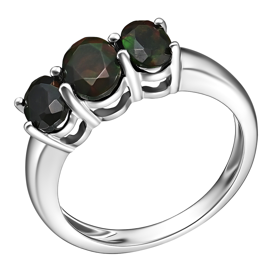 Серебряное кольцо с опалами