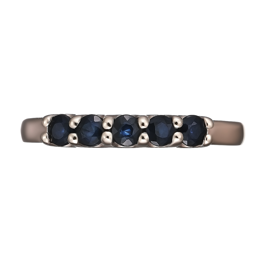 Серебряное кольцо 925 пробы; вставки 5 Сапфир 0,59 U/2