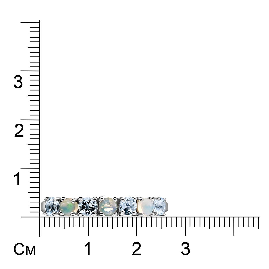 Серебряное кольцо с опалами