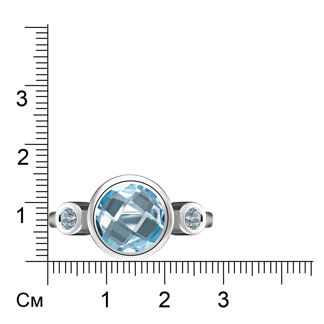Серебряное кольцо с топазами