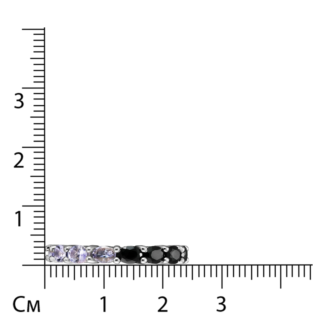 Серебряное кольцо с танзанитами