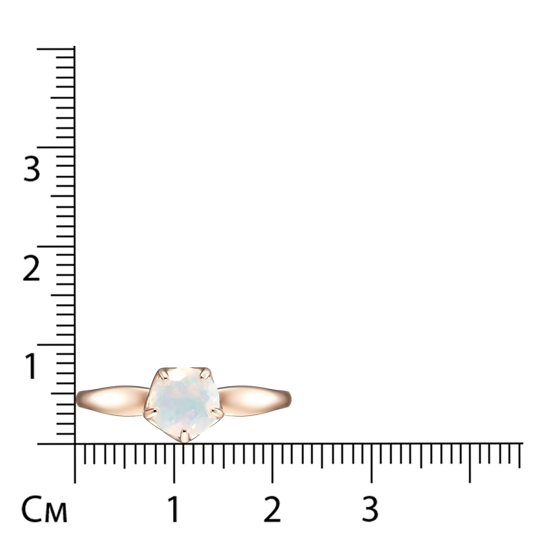 Серебряное кольцо 925 пробы; вставки 1 Опал белый (Эфиопия);
