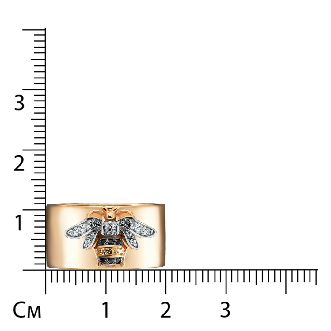 Серебряное кольцо со шпинелью "Пчела"