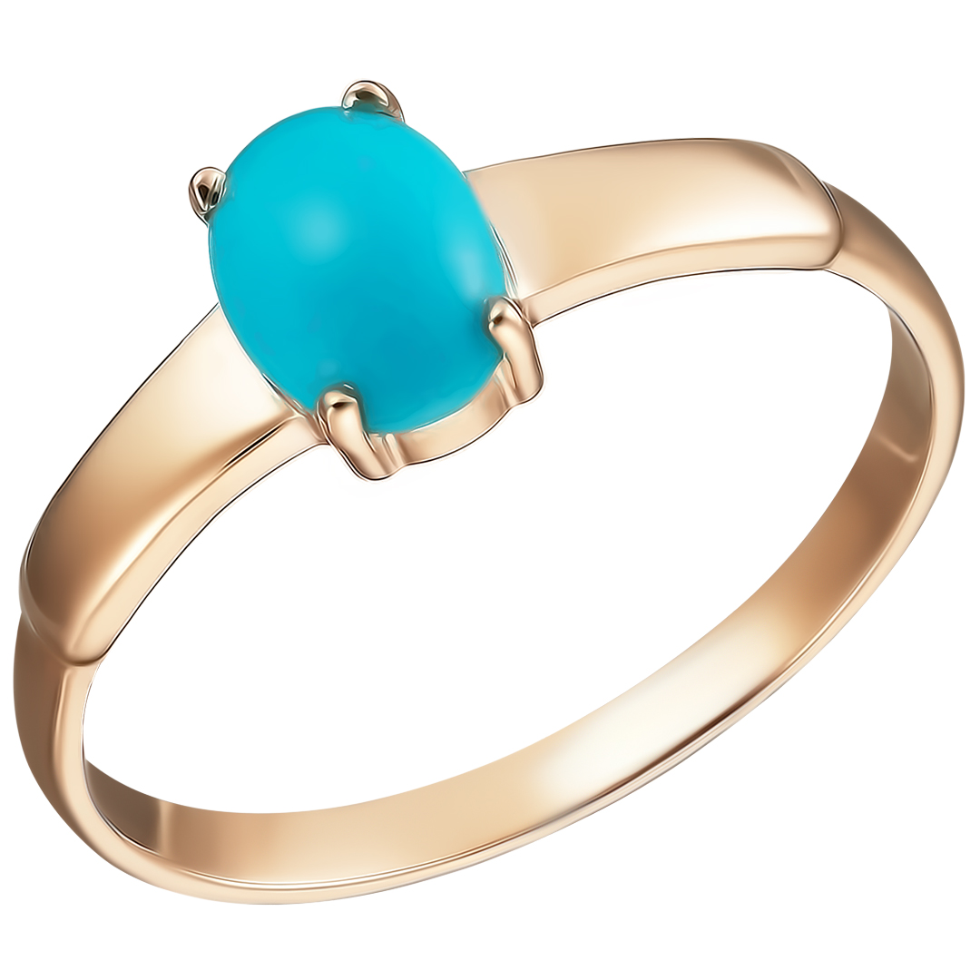 Серебряное кольцо 925 пробы; вставки 1 Бирюза;