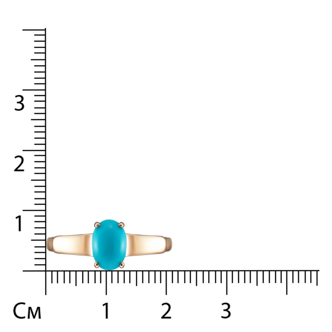 Серебряное кольцо 925 пробы; вставки 1 Бирюза;