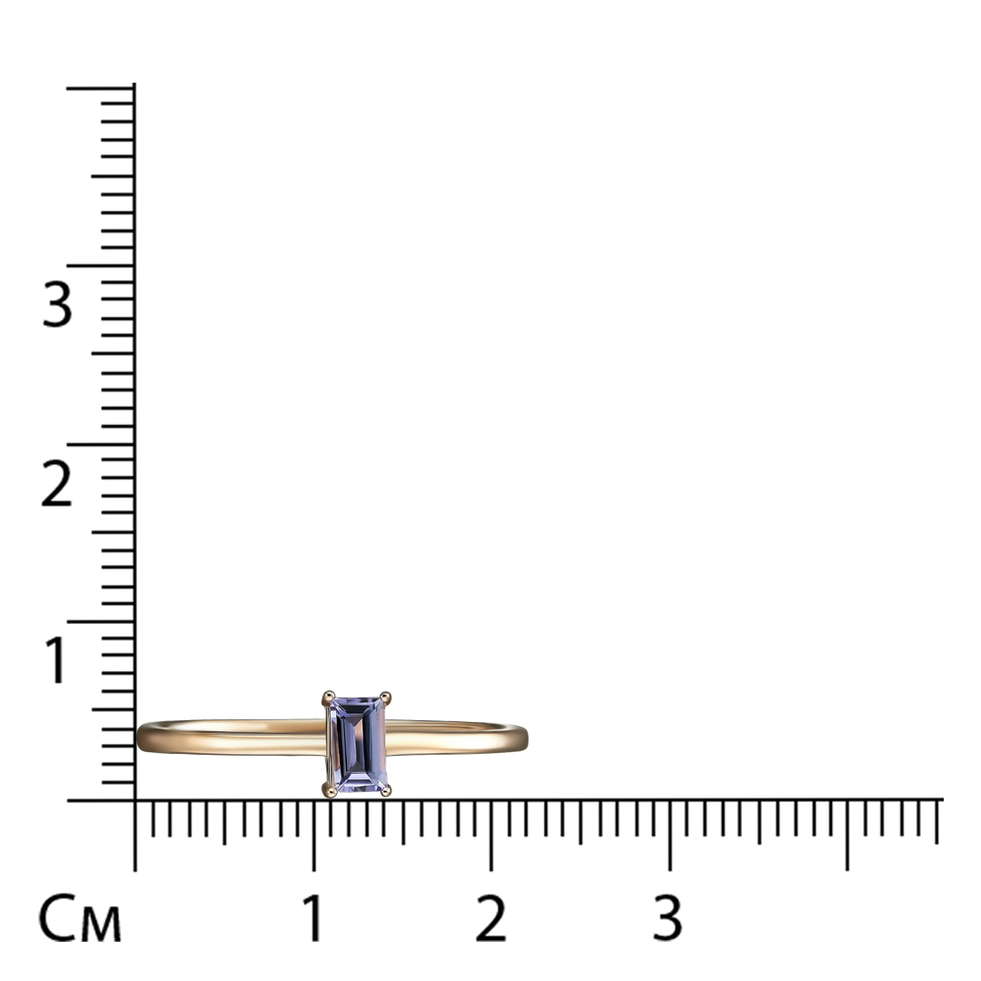 Кольцо из золота с танзанитом