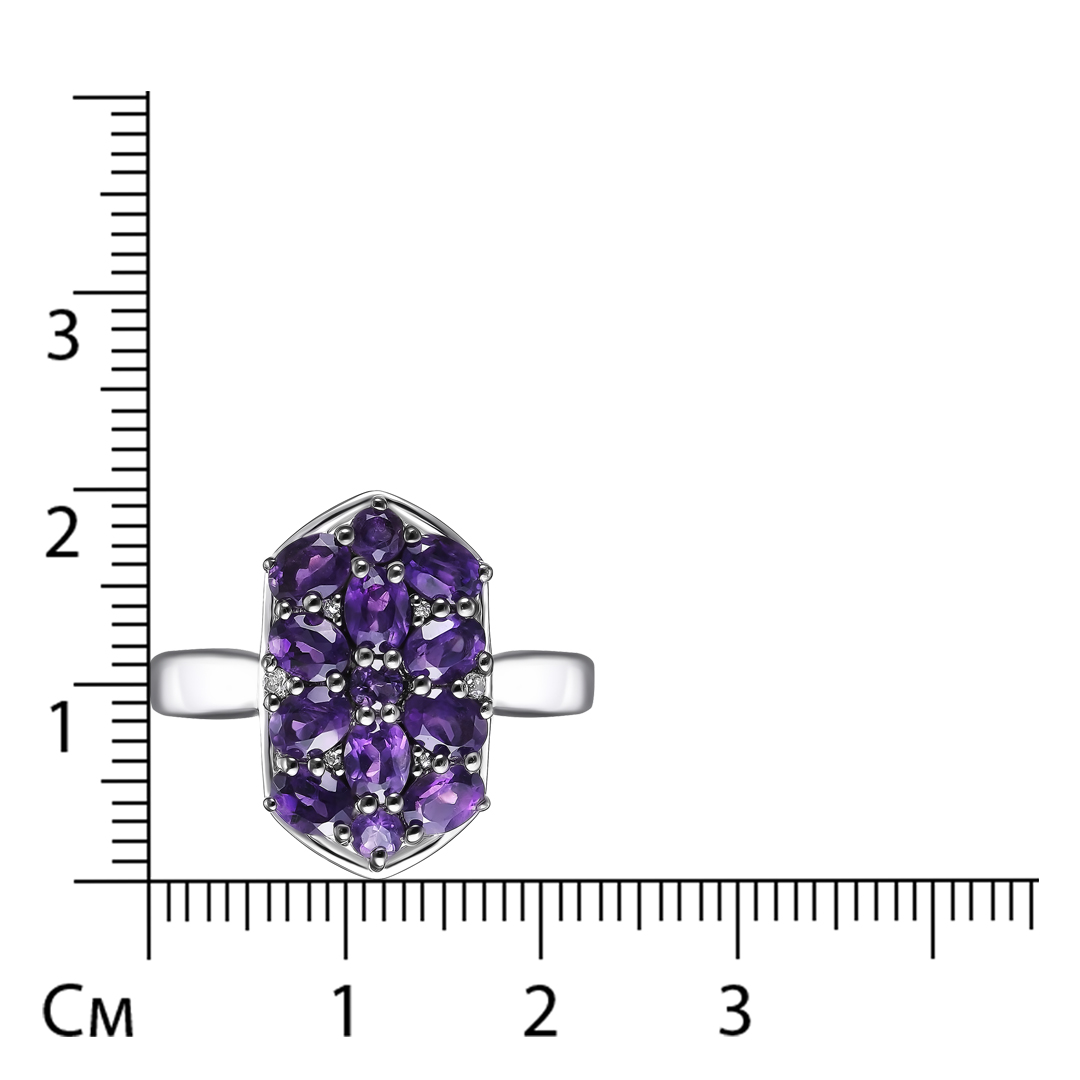Серебряное кольцо с аметистами