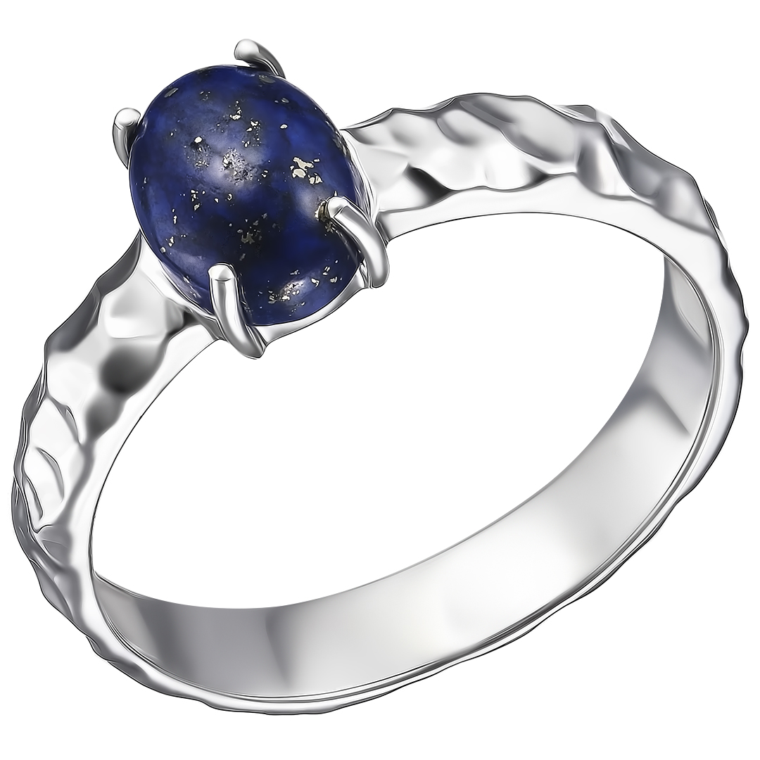 Серебряное кольцо 925 пробы; вставки 1 Лазурит;