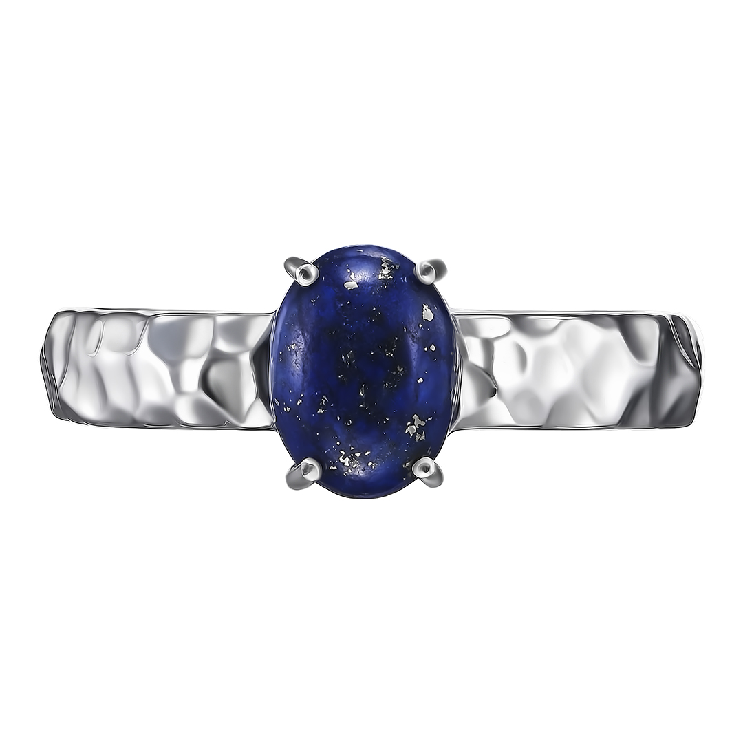 Серебряное кольцо 925 пробы; вставки 1 Лазурит;