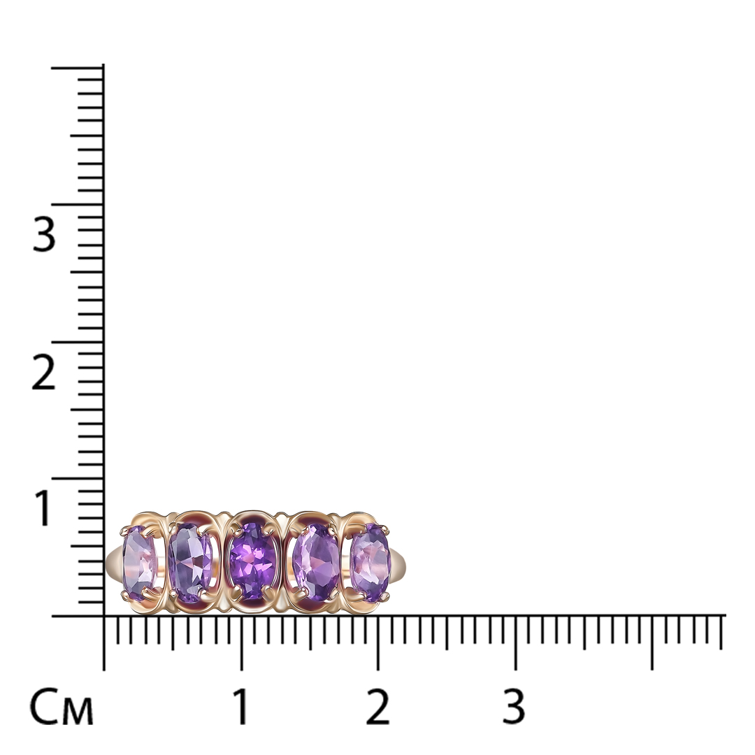Серебряное кольцо с аметистами "Африка"
