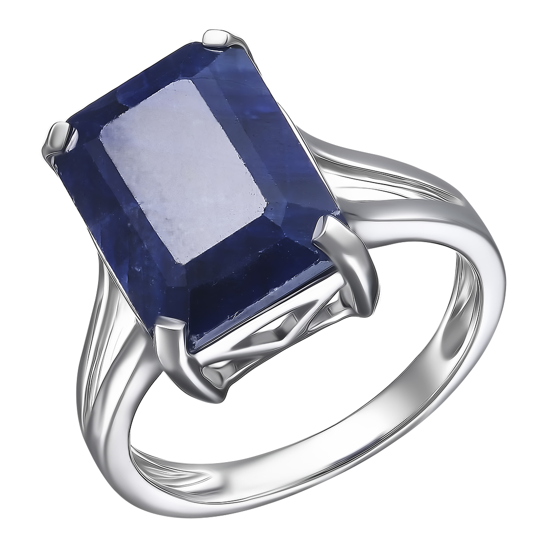 Серебряное кольцо с корундом